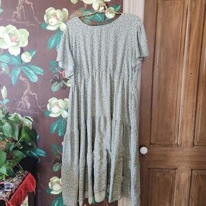 Nemidor Floral Tiered Midi Dress Women’s Plus Size 22 Cottagecore Boho Prairie